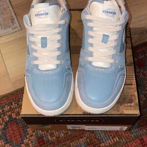 Coach SOHO sneaker, blue, size 10B.